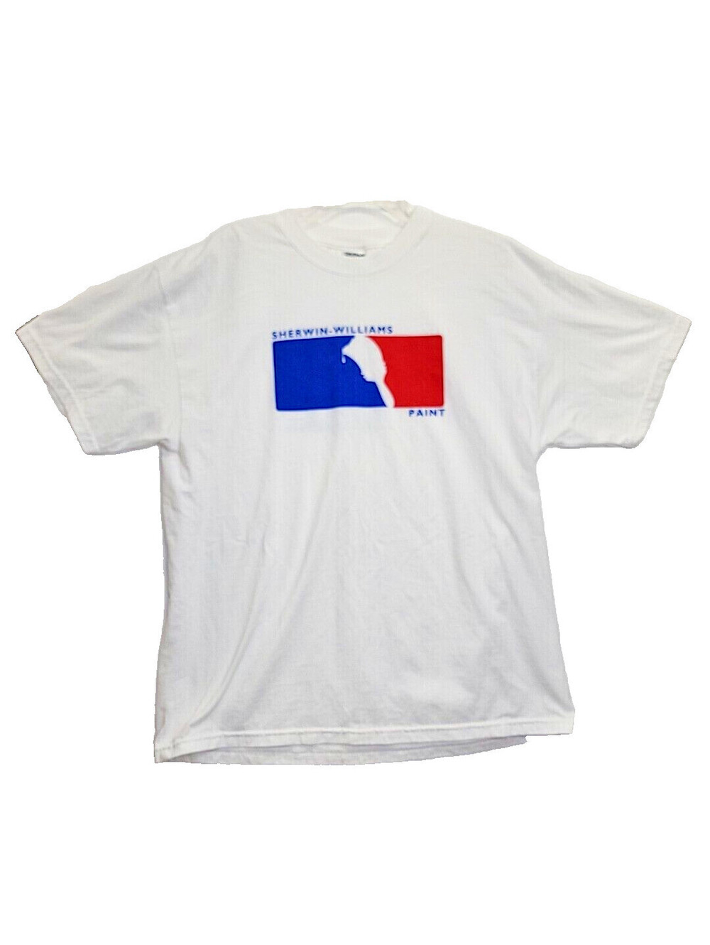Sherwin Williams Painters Work T Shirt Men's XL White Cover The Earth USED